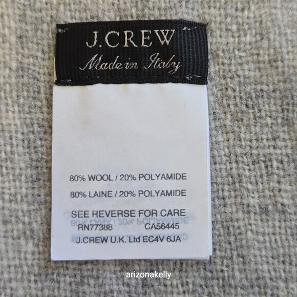 J. Crew Woven Wool Plaid Italy Grey Blue Yellow Maroon - Picture 2 of 8